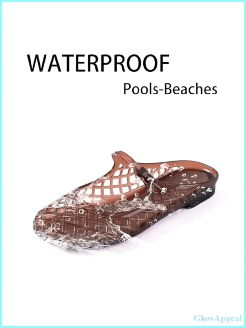 Women Mary Jane Jelly Flat Sandals Waterproof Quick-Dry Adjustable Buckle Mule